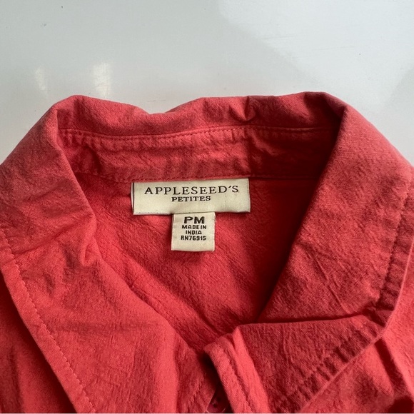 Appleseed’s women’s orange petite shirt Pm m130-40 - Picture 3 of 4